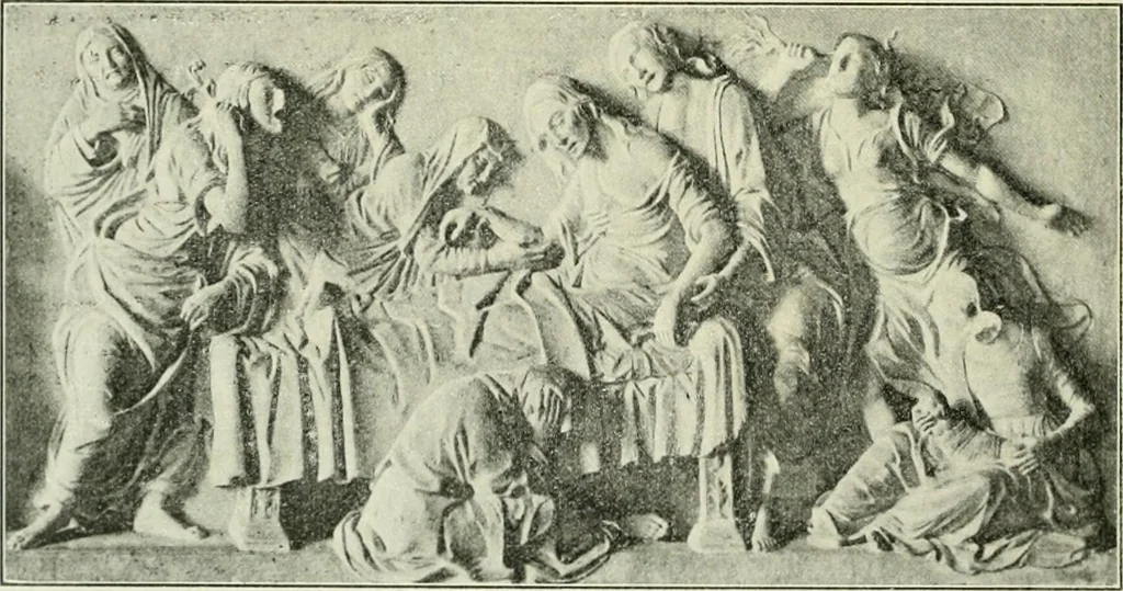 An illustration from Geschichte des florentinischen Grabmals von den ältesten Zeiten bis Michelangelo, 1904, leaf 493