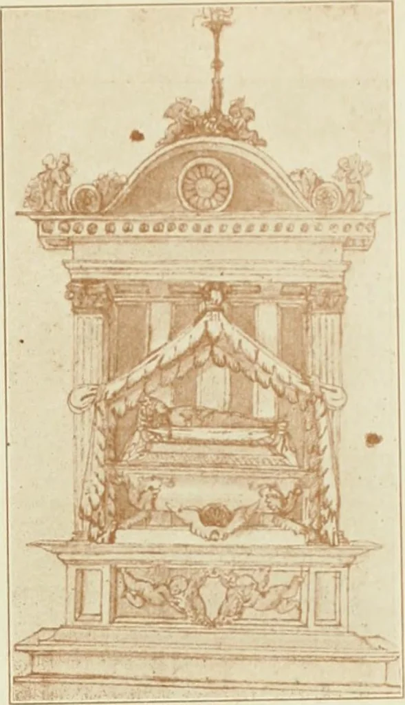 An illustration from Geschichte des florentinischen Grabmals von den ältesten Zeiten bis Michelangelo, 1904, leaf 496