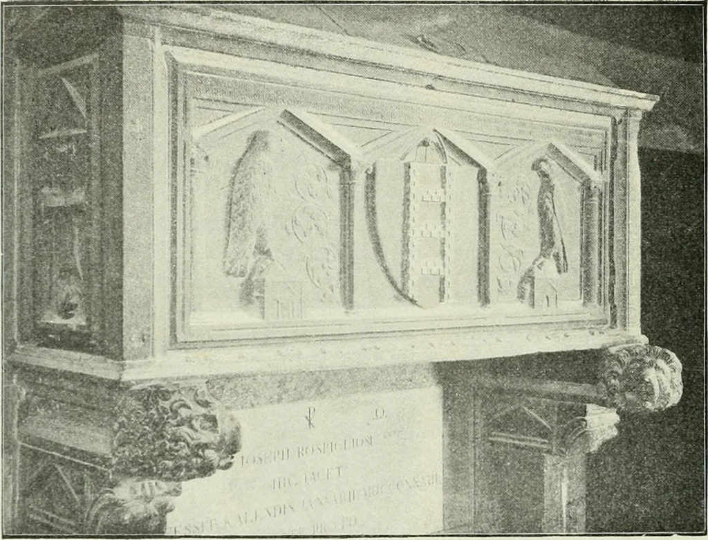 An illustration from Geschichte des florentinischen Grabmals von den ältesten Zeiten bis Michelangelo, 1904, leaf 83