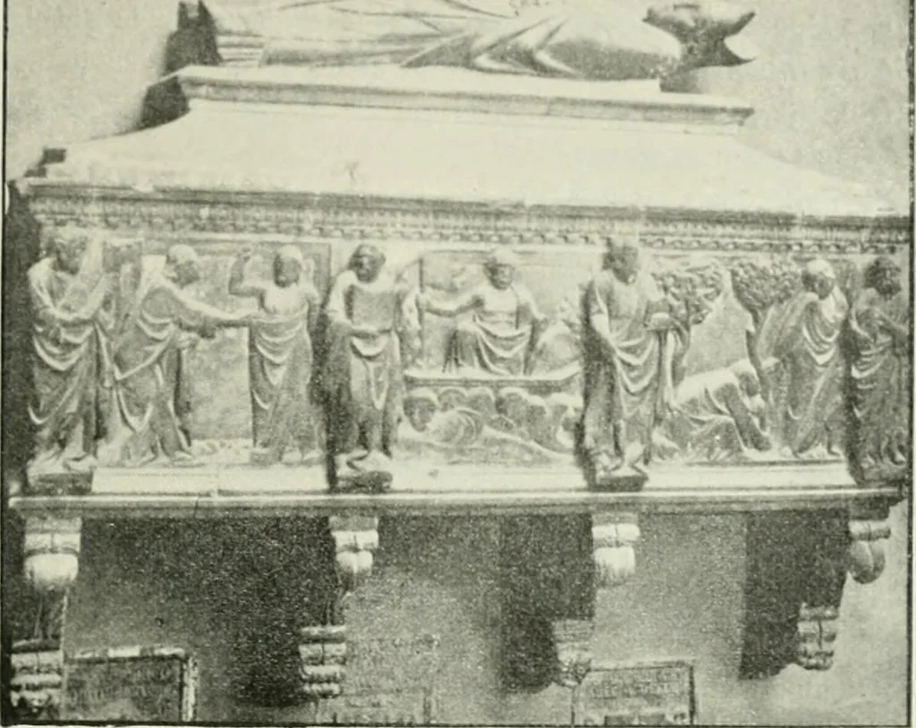 An illustration from Geschichte des florentinischen Grabmals von den ältesten Zeiten bis Michelangelo, 1904, leaf 84
