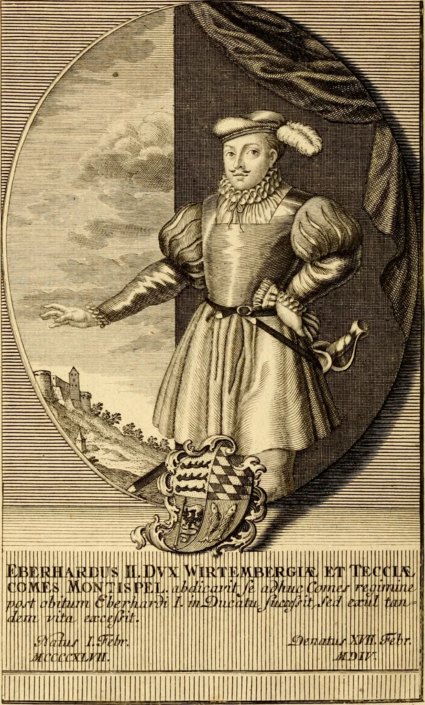 An illustration from Geschichte des Herzogthums Würtenberg unter der Regierung der Herzogen, 1764, leaf 5
