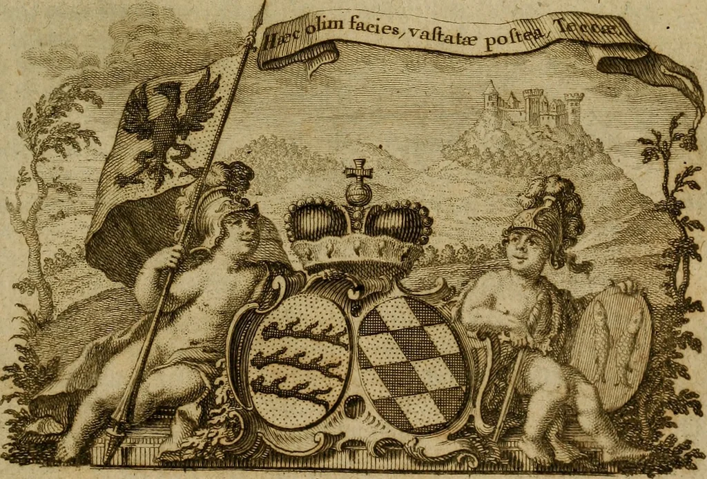 An illustration from Geschichte des Herzogthums Würtenberg unter der Regierung der Herzogen, 1764, leaf 4
