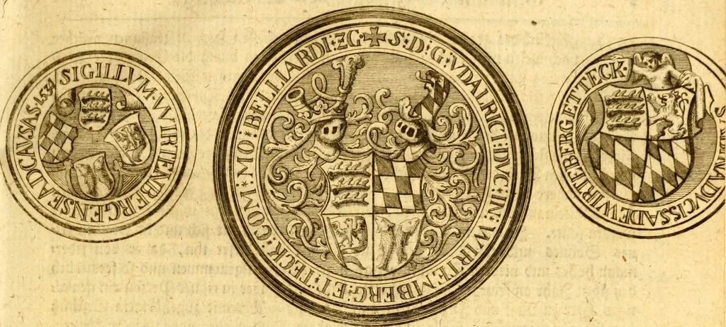 An illustration from Geschichte des Herzogthums Würtenberg unter der Regierung der Herzogen, 1764, leaf 22