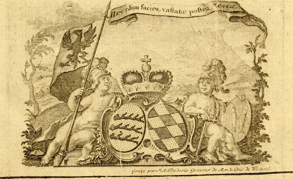 An illustration from Geschichte des Herzogthums Würtenberg unter der Regierung der Herzogen, 1764, leaf 4