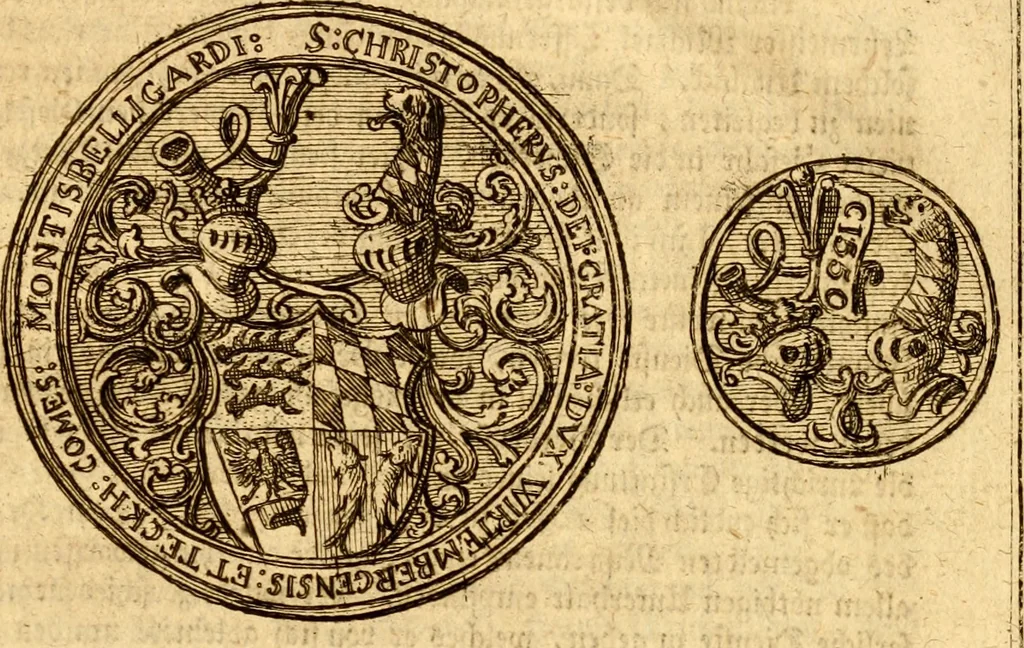 An illustration from Geschichte des Herzogthums Würtenberg unter der Regierung der Herzogen, 1764, leaf 22