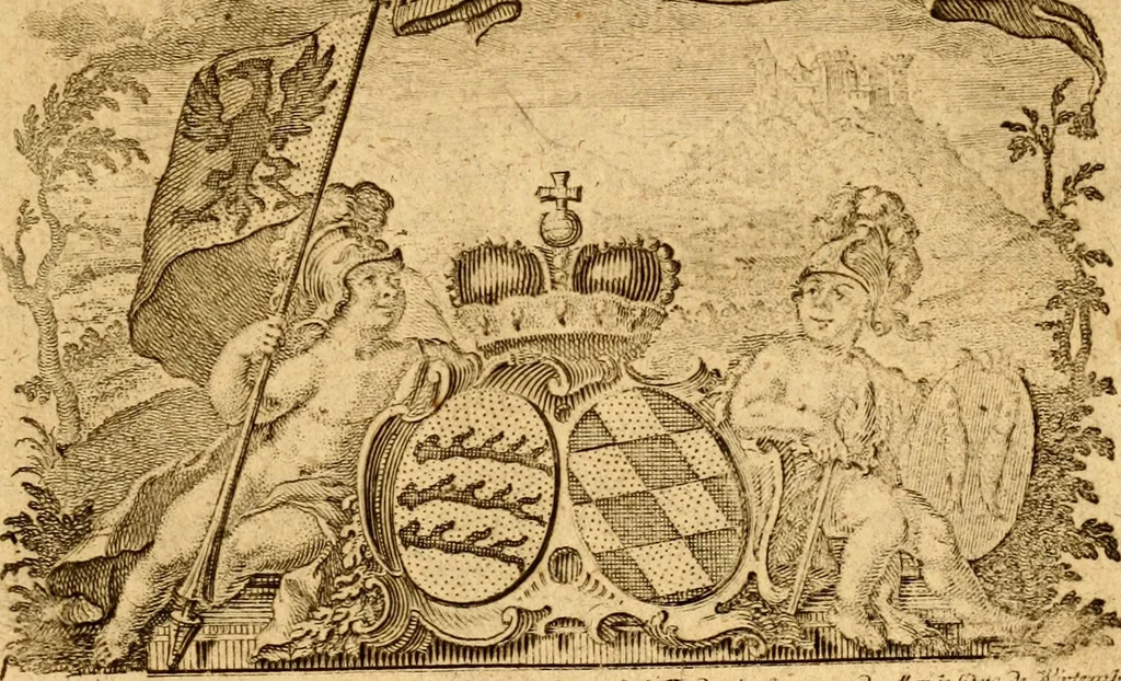 An illustration from Geschichte des Herzogthums Würtenberg unter der Regierung der Herzogen, 1764, leaf 6