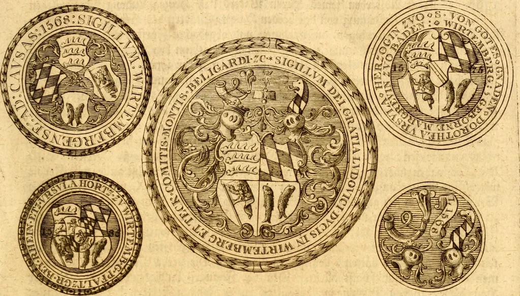 An illustration from Geschichte des Herzogthums Würtenberg unter der Regierung der Herzogen, 1764, leaf 18