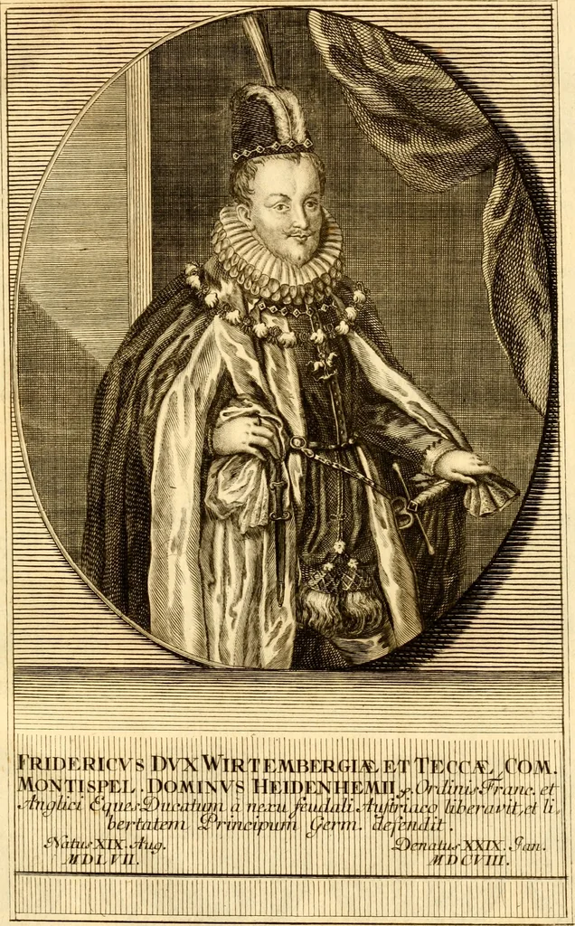 An illustration from Geschichte des Herzogthums Würtenberg unter der Regierung der Herzogen, 1764, leaf 466