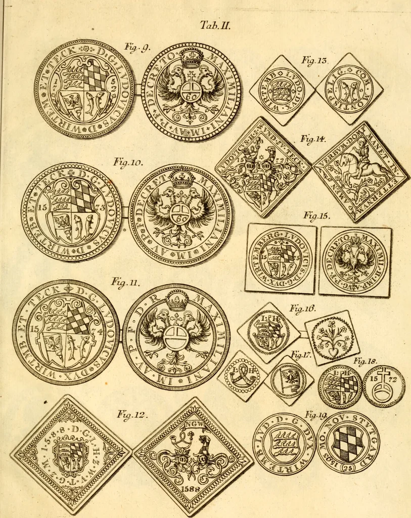 An illustration from Geschichte des Herzogthums Würtenberg unter der Regierung der Herzogen, 1764, leaf 470