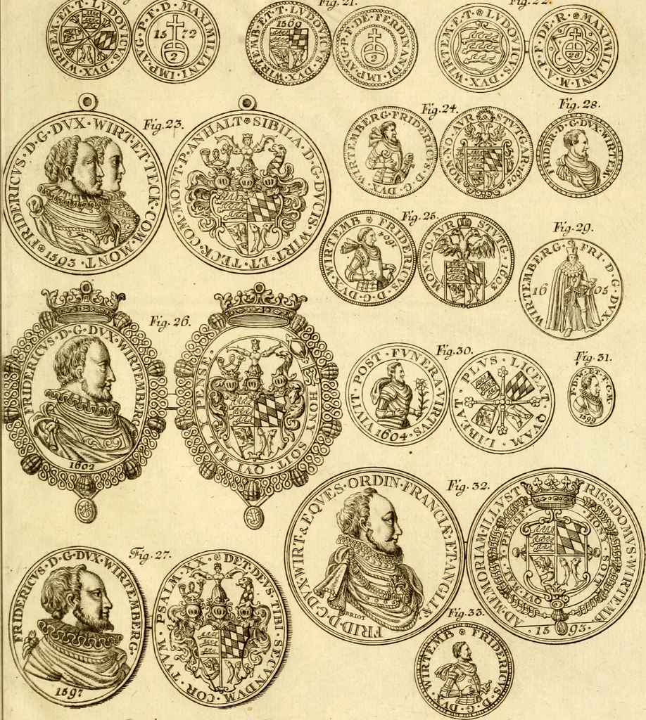 An illustration from Geschichte des Herzogthums Würtenberg unter der Regierung der Herzogen, 1764, leaf 472