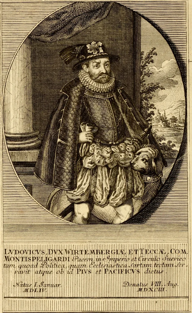 An illustration from Geschichte des Herzogthums Würtenberg unter der Regierung der Herzogen, 1764, leaf 5
