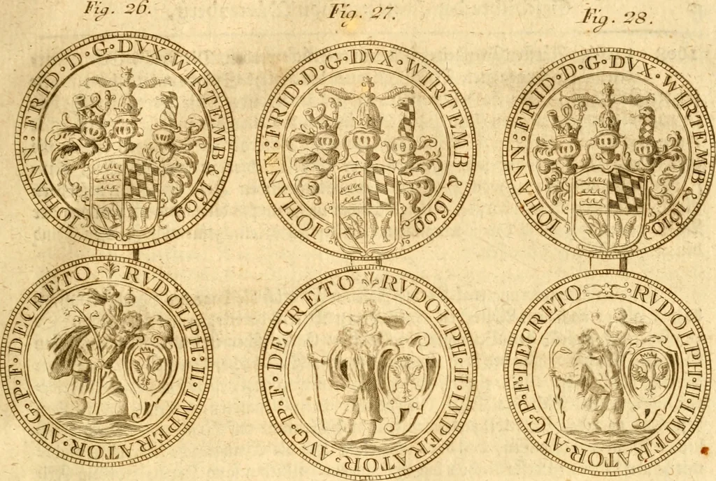 An illustration from Geschichte des Herzogthums Würtenberg unter der Regierung der Herzogen, 1764, leaf 12