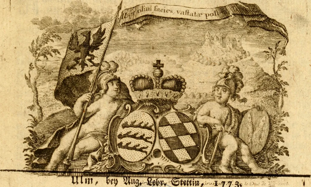 An illustration from Geschichte des Herzogthums Würtenberg unter der Regierung der Herzogen, 1764, leaf 4