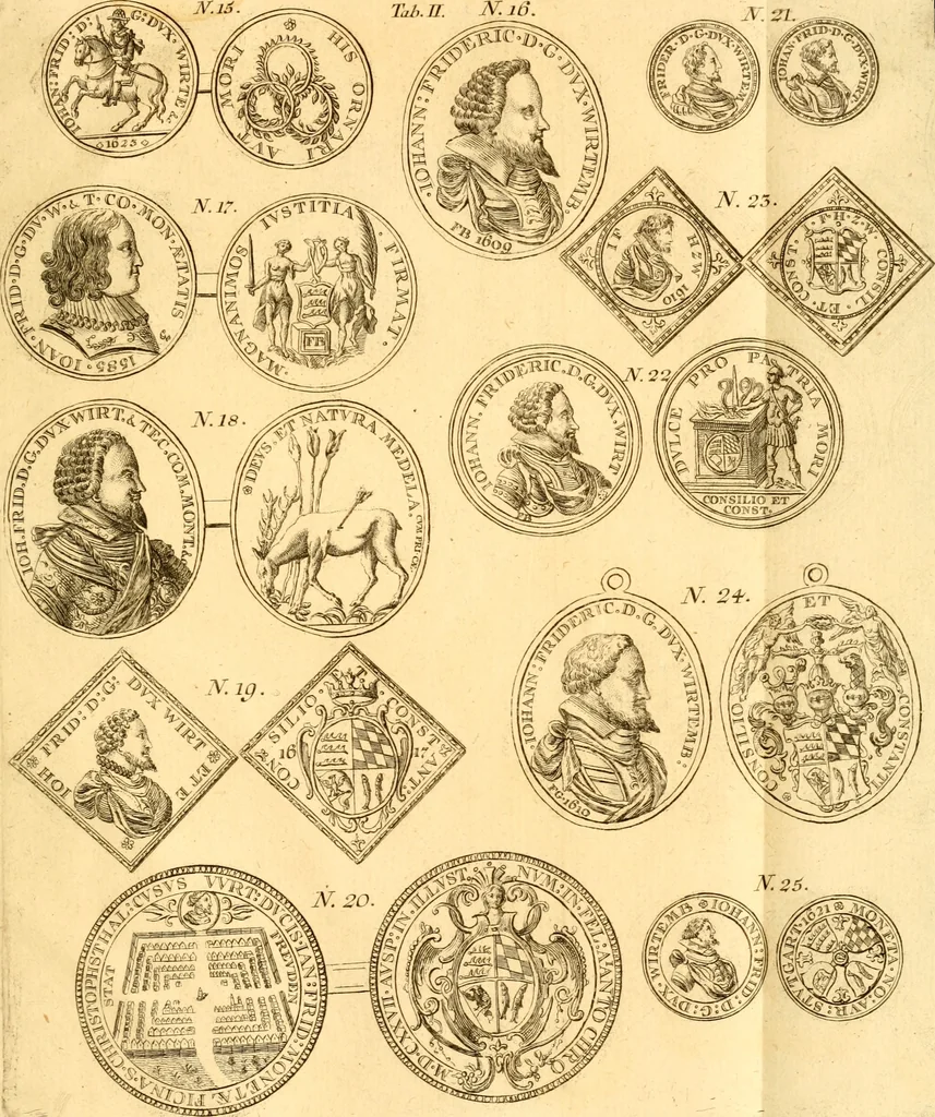 An illustration from Geschichte des Herzogthums Würtenberg unter der Regierung der Herzogen, 1764, leaf 486