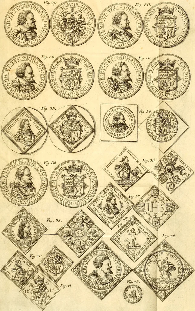 An illustration from Geschichte des Herzogthums Würtenberg unter der Regierung der Herzogen, 1764, leaf 488