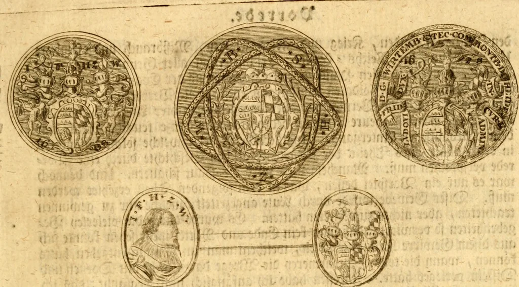 An illustration from Geschichte des Herzogthums Würtenberg unter der Regierung der Herzogen, 1764, leaf 6