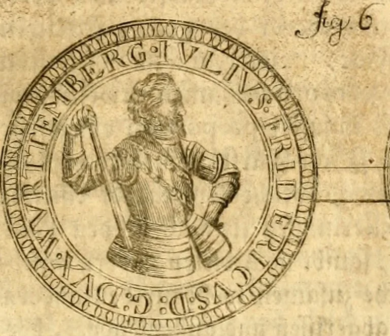 An illustration from Geschichte des Herzogthums Würtenberg unter der Regierung der Herzogen, 1764, leaf 284