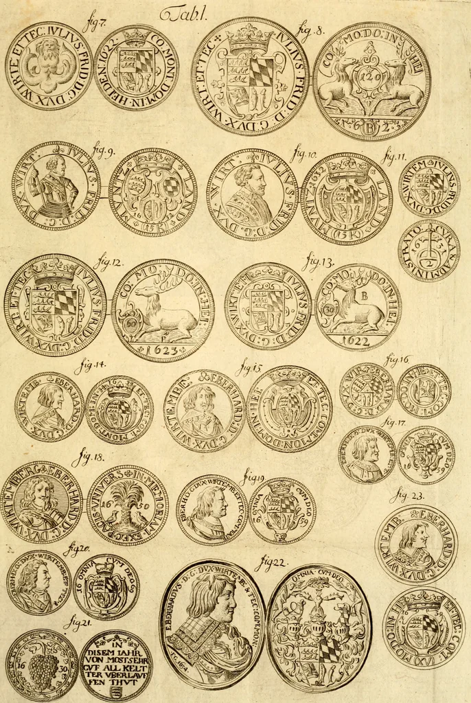 An illustration from Geschichte des Herzogthums Würtenberg unter der Regierung der Herzogen, 1764, leaf 546