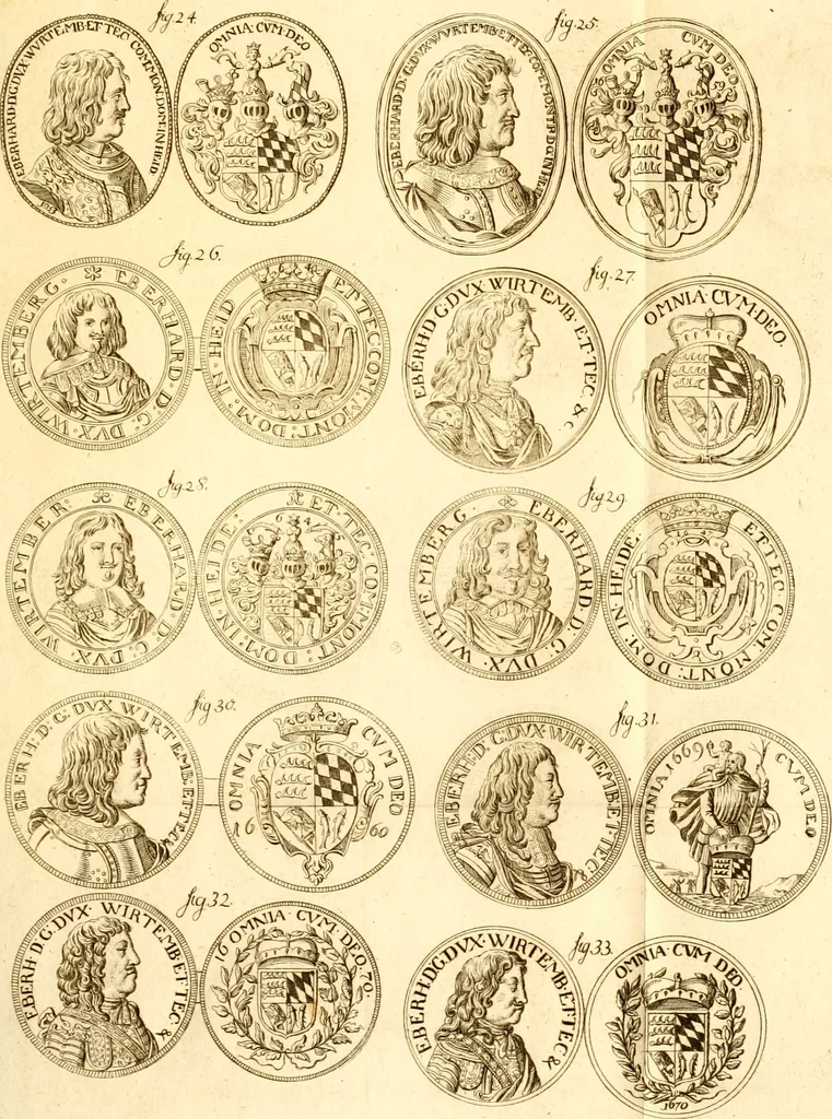 An illustration from Geschichte des Herzogthums Würtenberg unter der Regierung der Herzogen, 1764, leaf 548