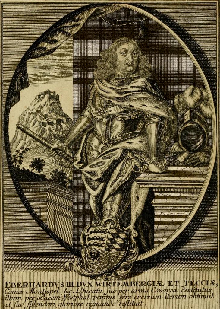 An illustration from Geschichte des Herzogthums Würtenberg unter der Regierung der Herzogen, 1764, leaf 5