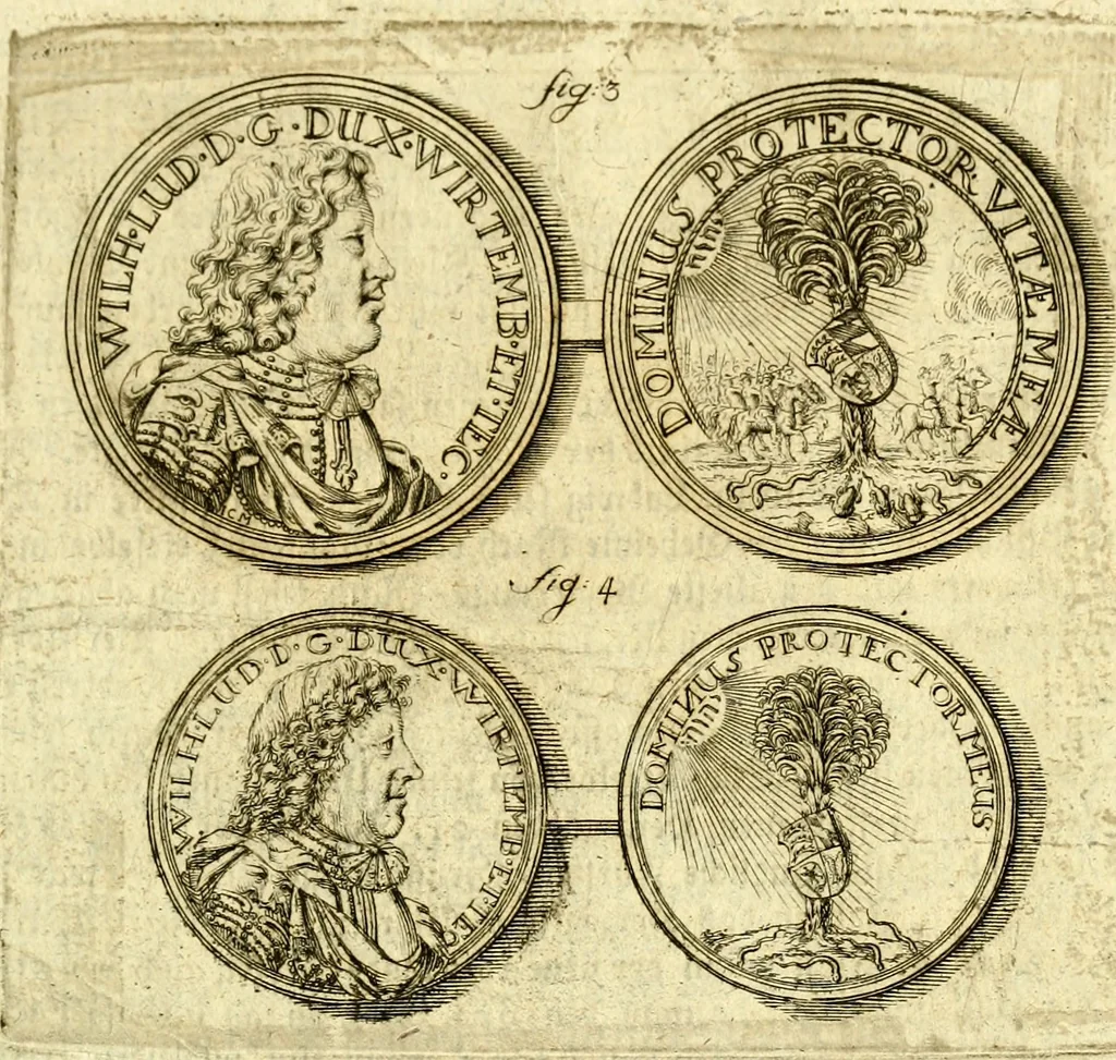 An illustration from Geschichte des Herzogthums Würtenberg unter der Regierung der Herzogen, 1764, leaf 262