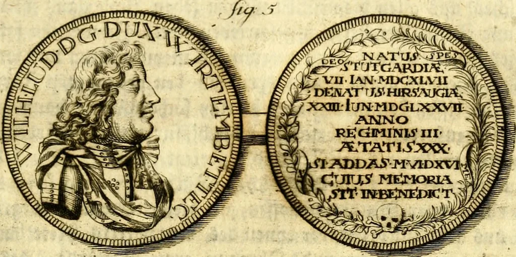 An illustration from Geschichte des Herzogthums Würtenberg unter der Regierung der Herzogen, 1764, leaf 302