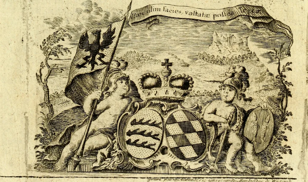 An illustration from Geschichte des Herzogthums Würtenberg unter der Regierung der Herzogen, 1764, leaf 6