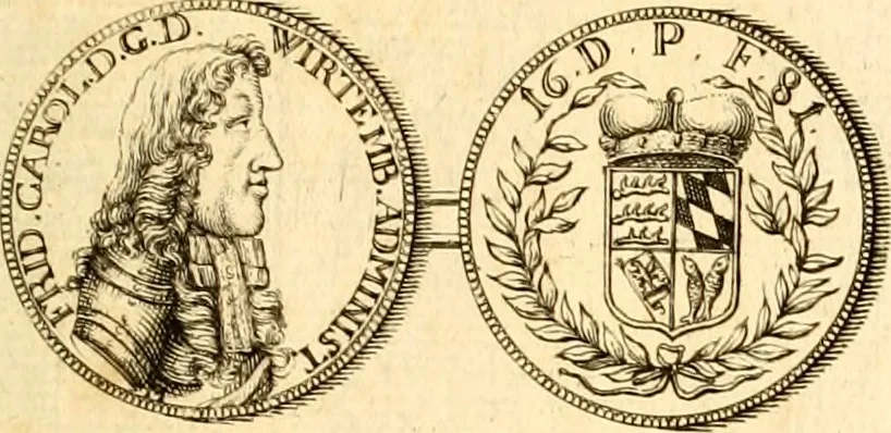 An illustration from Geschichte des Herzogthums Würtenberg unter der Regierung der Herzogen, 1764, leaf 476