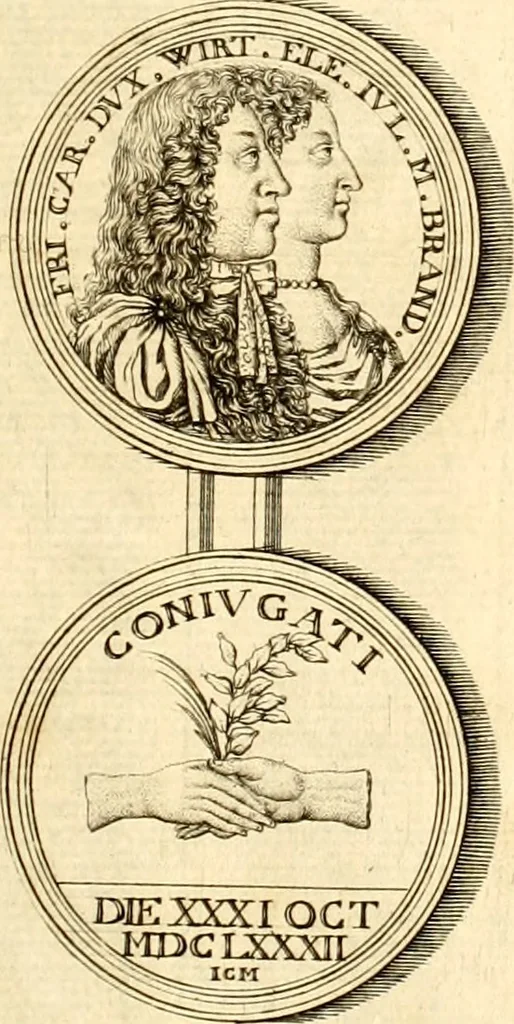 An illustration from Geschichte des Herzogthums Würtenberg unter der Regierung der Herzogen, 1764, leaf 476