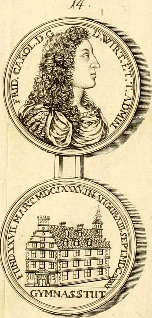 An illustration from Geschichte des Herzogthums Würtenberg unter der Regierung der Herzogen, 1764, leaf 476
