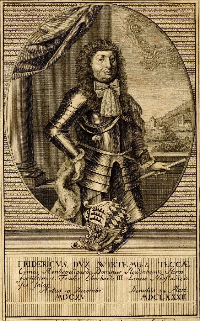 An illustration from Geschichte des Herzogthums Würtenberg unter der Regierung der Herzogen, 1764, leaf 5