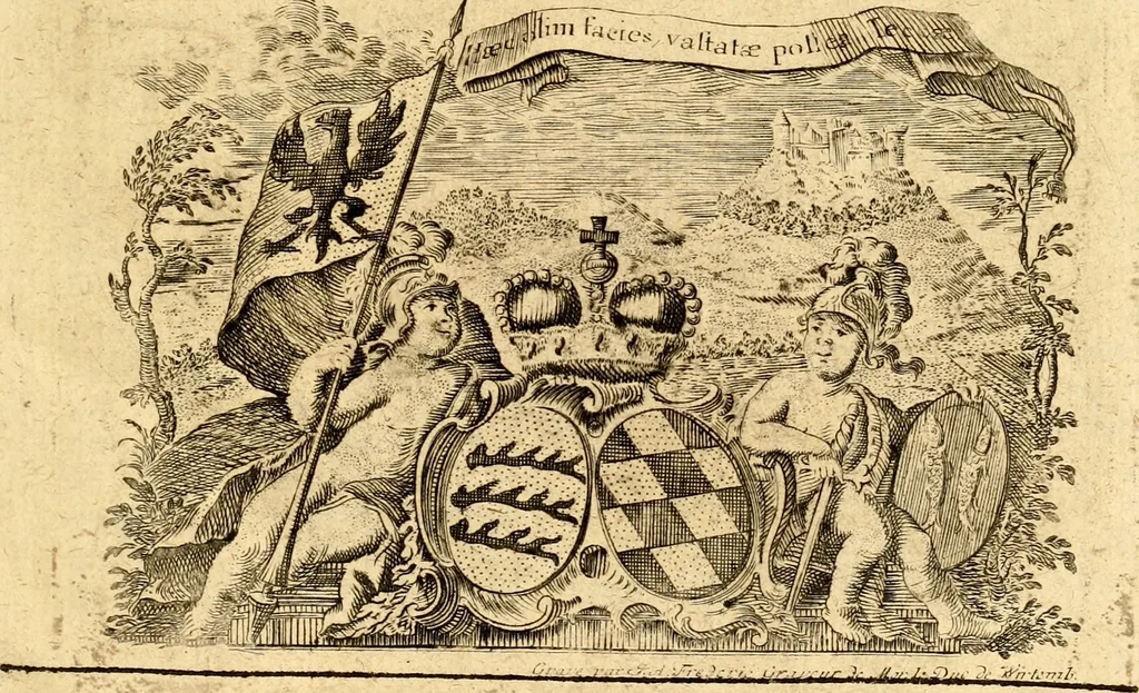 An illustration from Geschichte des Herzogthums Würtenberg unter der Regierung der Herzogen, 1764, leaf 6