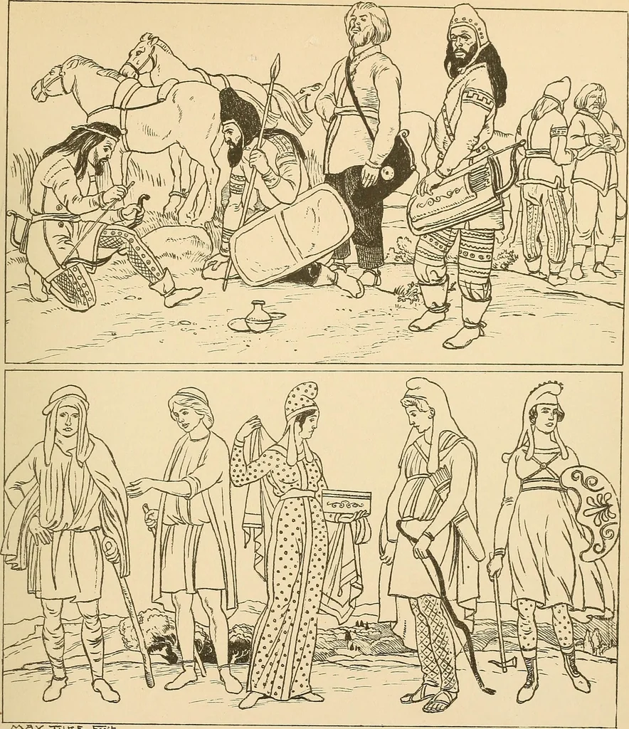 An illustration from Geschichte des Kostüms, 1905, leaf 107