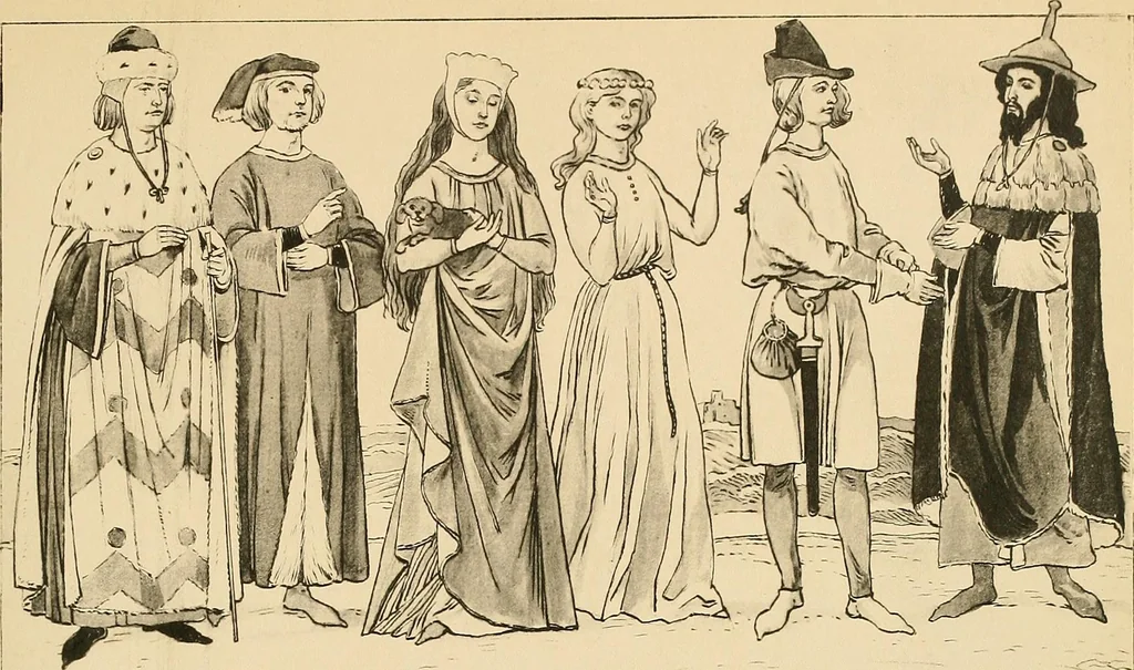 An illustration from Geschichte des Kostüms, 1905, leaf 357