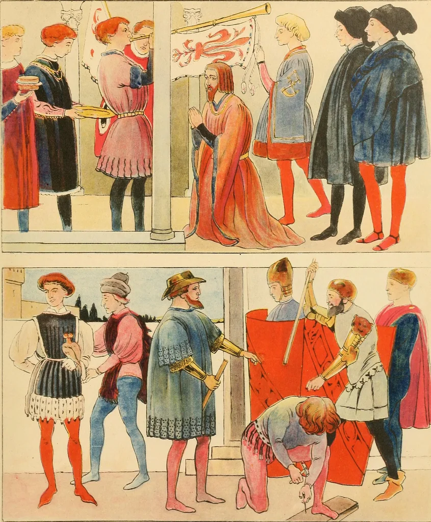An illustration from Geschichte des Kostüms, 1905, leaf 124