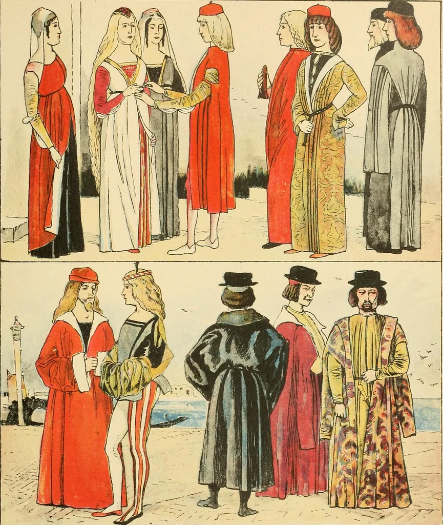 An illustration from Geschichte des Kostüms, 1905, leaf 136
