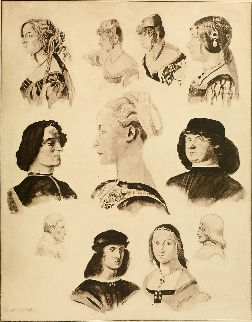 An illustration from Geschichte des Kostüms, 1905, leaf 166