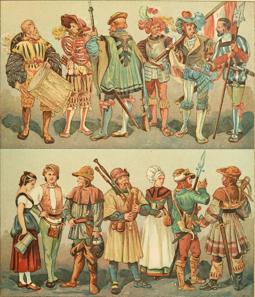 An illustration from Geschichte des Kostüms, 1905, leaf 180