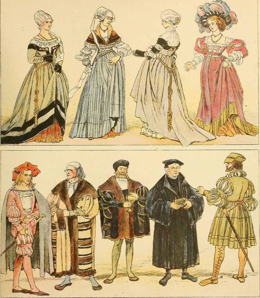 An illustration from Geschichte des Kostüms, 1905, leaf 198