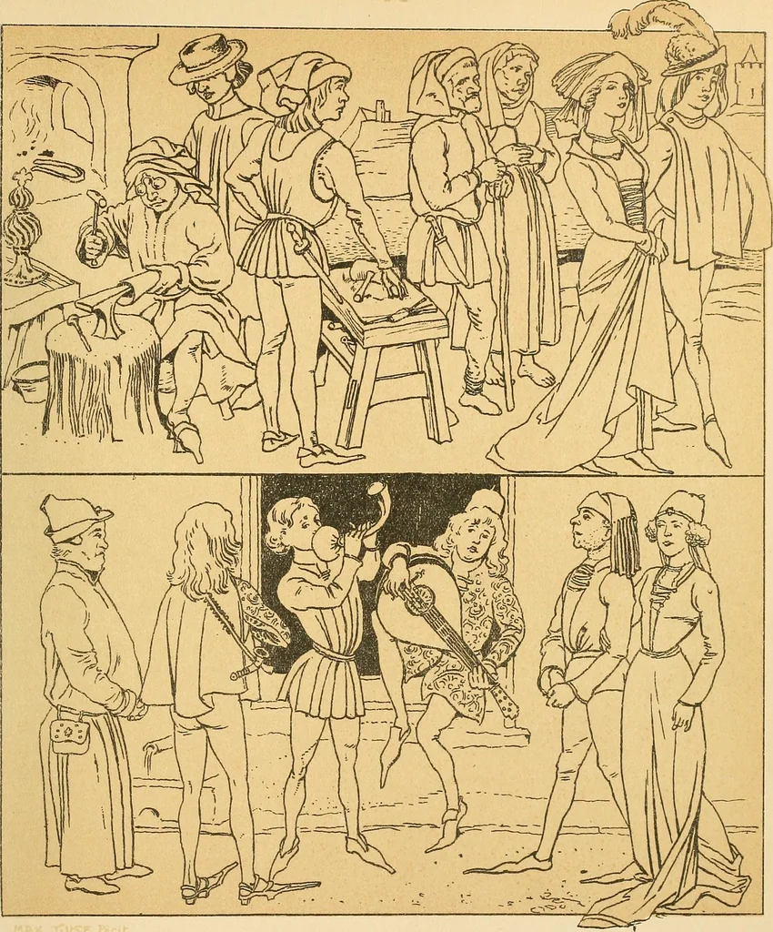 An illustration from Geschichte des Kostüms, 1905, leaf 26