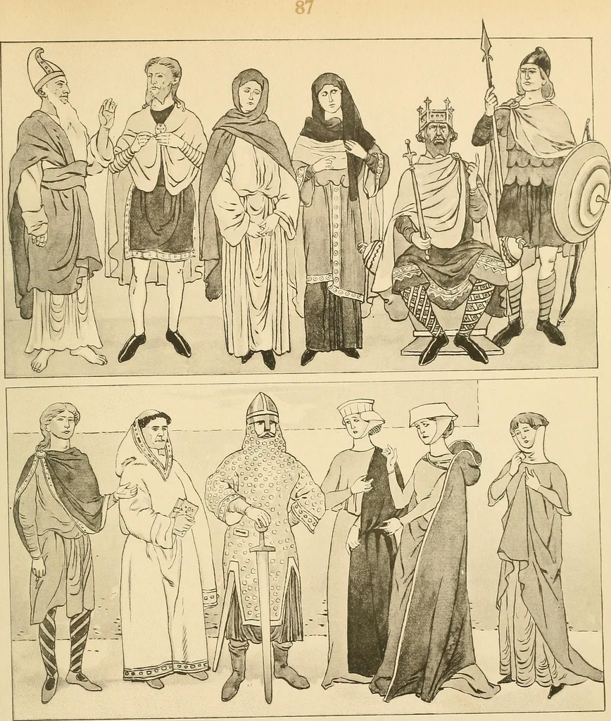 An illustration from Geschichte des Kostüms, 1905, leaf 38