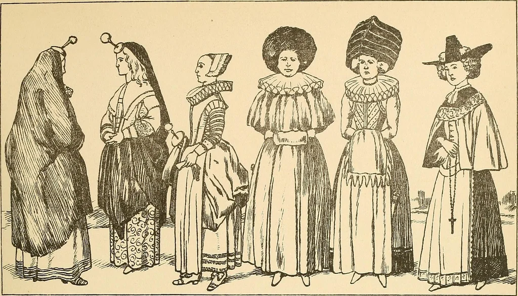 An illustration from Geschichte des Kostüms, 1905, leaf 195