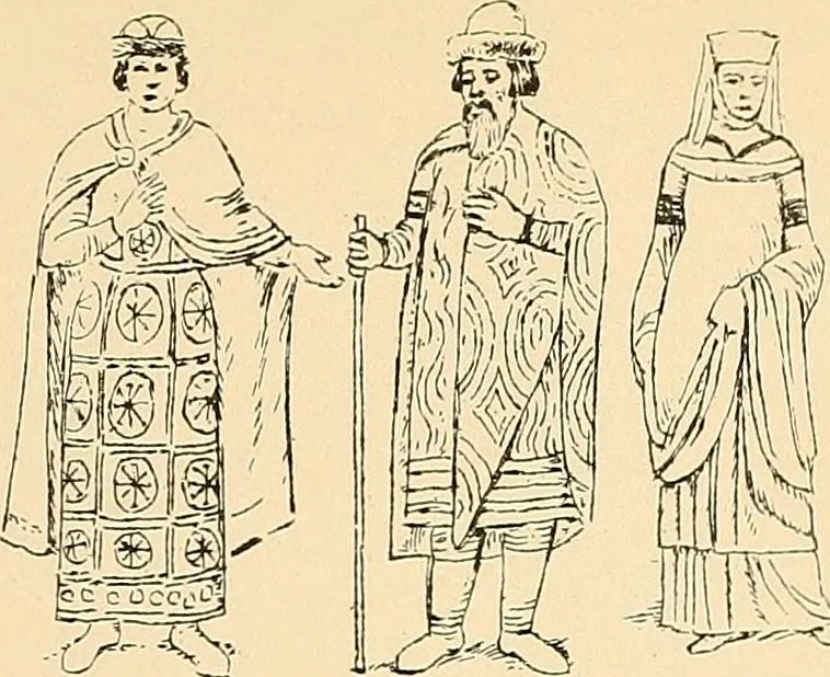 An illustration from Geschichte des Kostüms, 1905, leaf 213