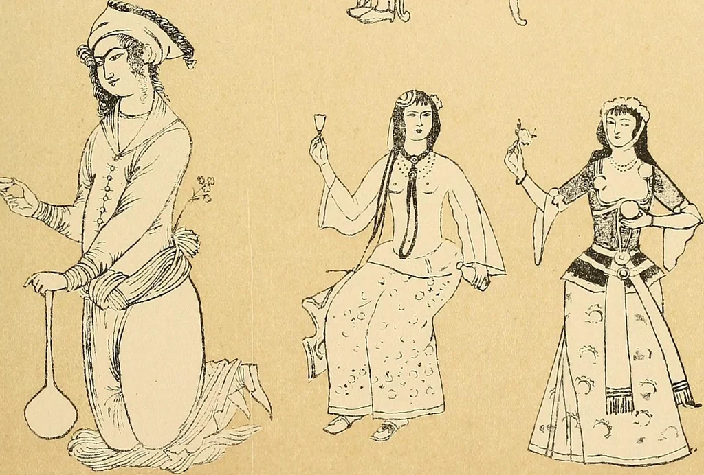 An illustration from Geschichte des Kostüms, 1905, leaf 243