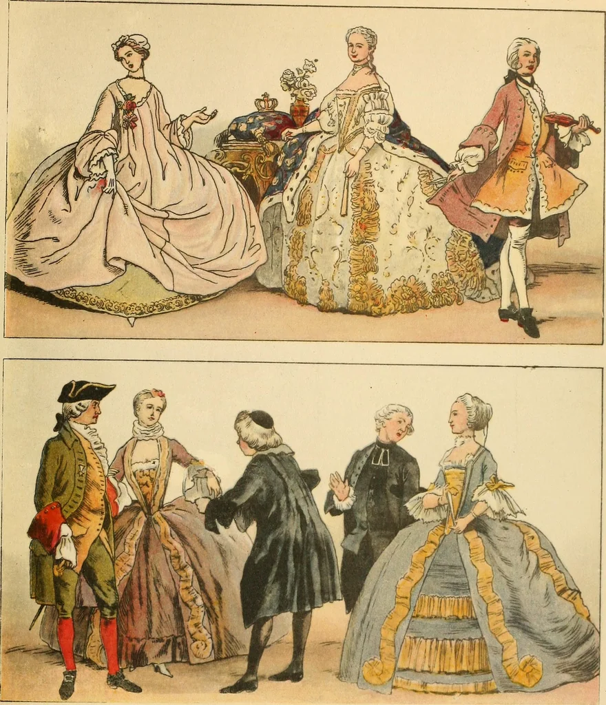 An illustration from Geschichte des Kostüms, 1905, leaf 289