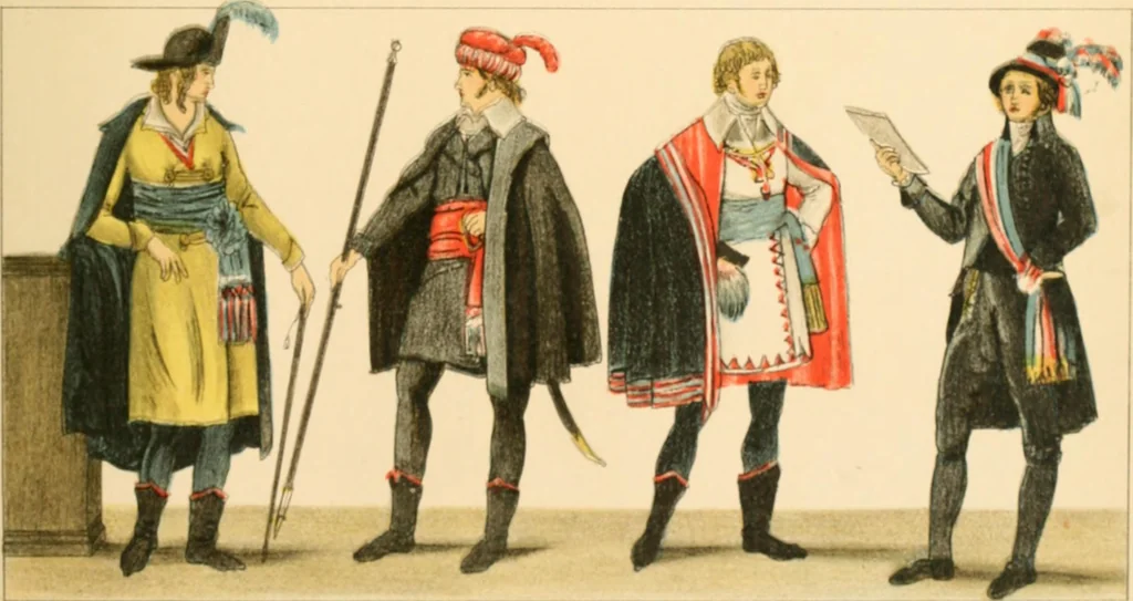 An illustration from Geschichte des Kostüms, 1905, leaf 130
