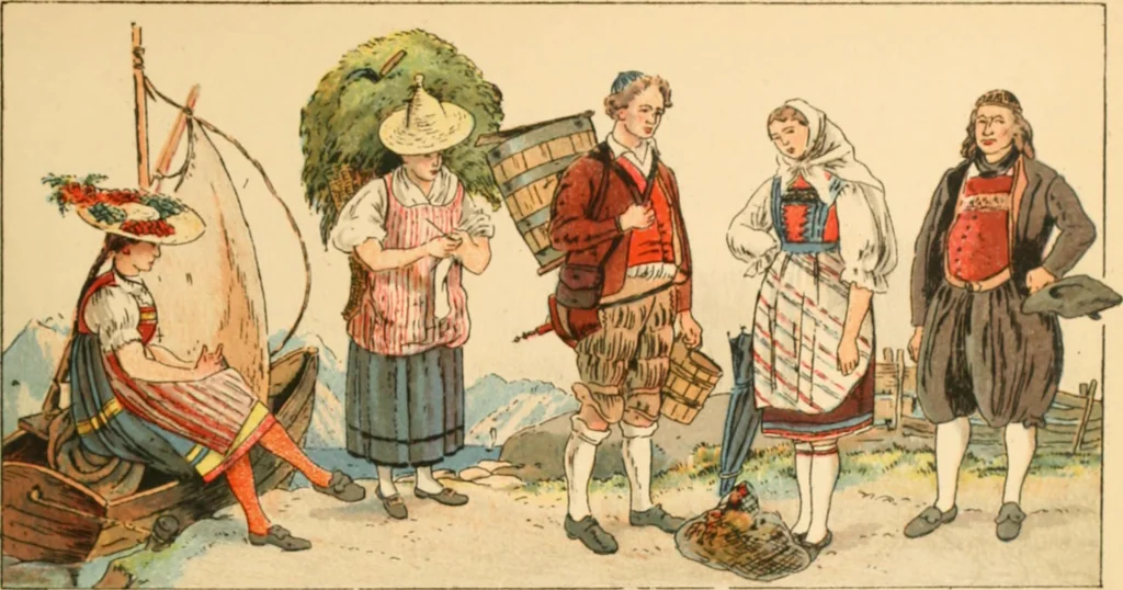 An illustration from Geschichte des Kostüms, 1905, leaf 184