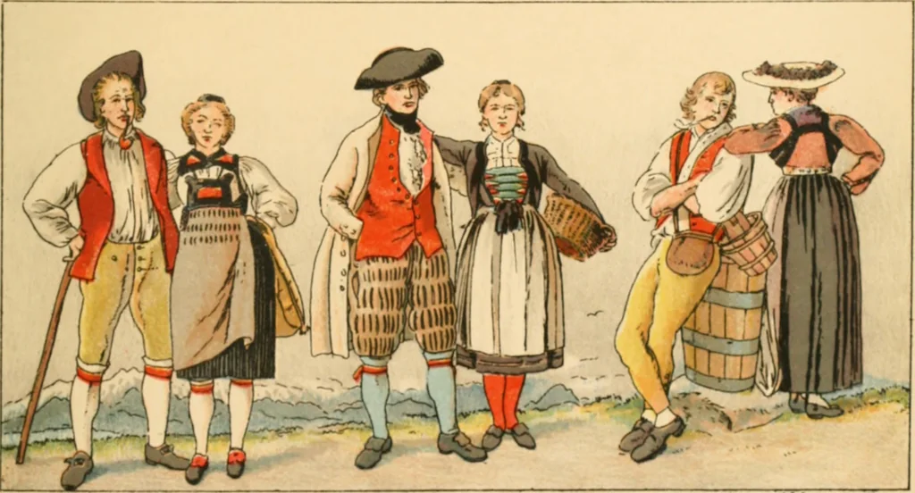 An illustration from Geschichte des Kostüms, 1905, leaf 184