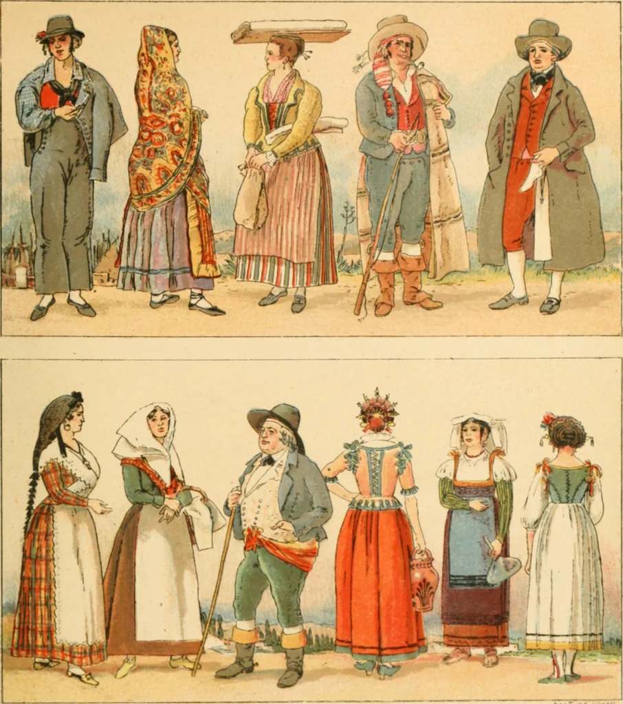 An illustration from Geschichte des Kostüms, 1905, leaf 188