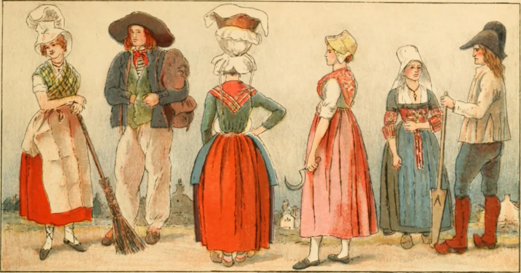 An illustration from Geschichte des Kostüms, 1905, leaf 196